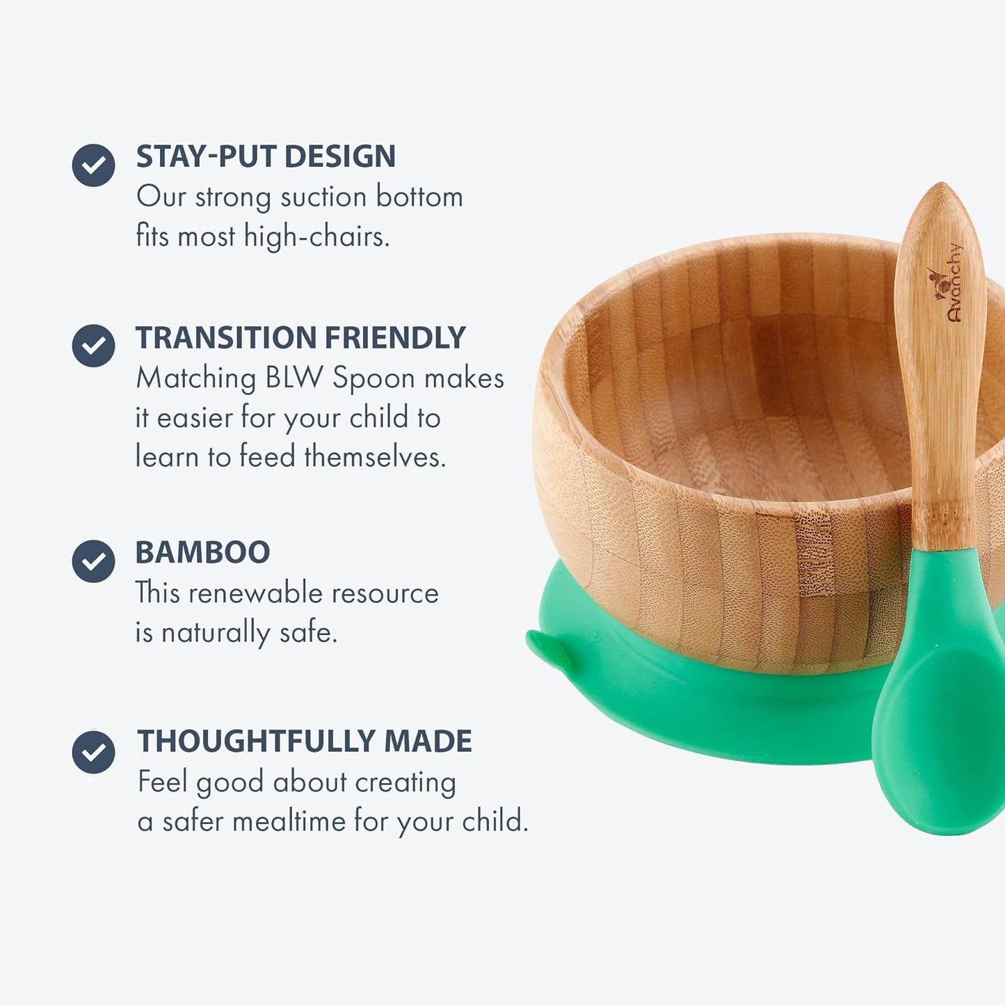 Bamboo Baby Suction Bowl + Spoon
