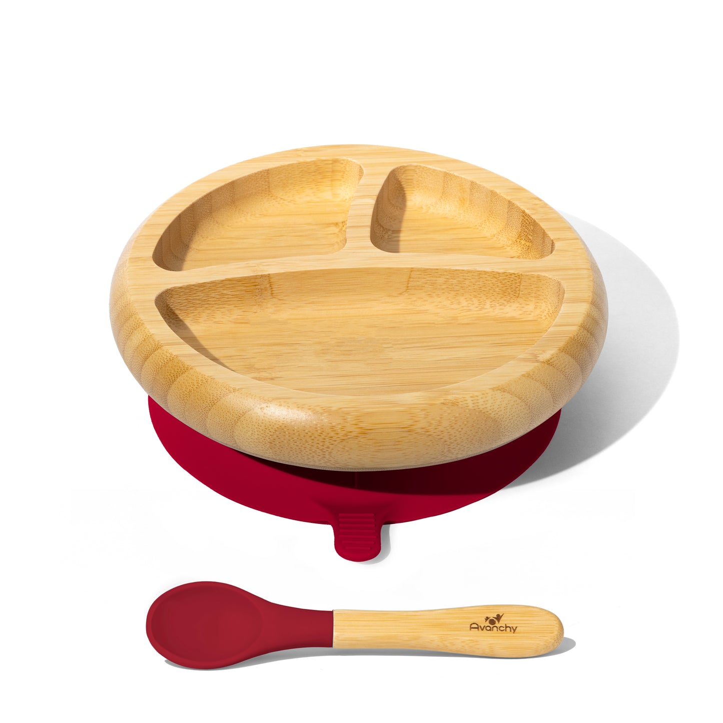Bamboo Baby Plate with Suction + Spoon