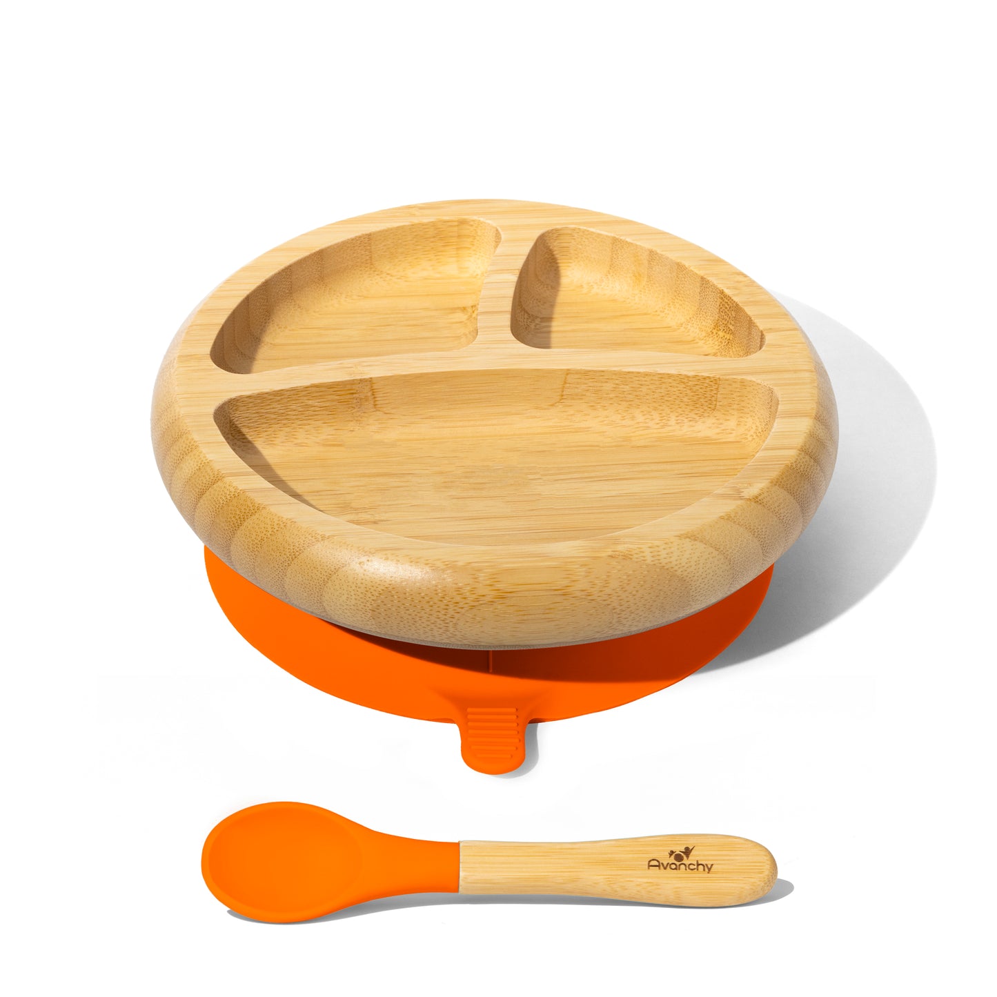 Bamboo Baby Plate with Suction + Spoon