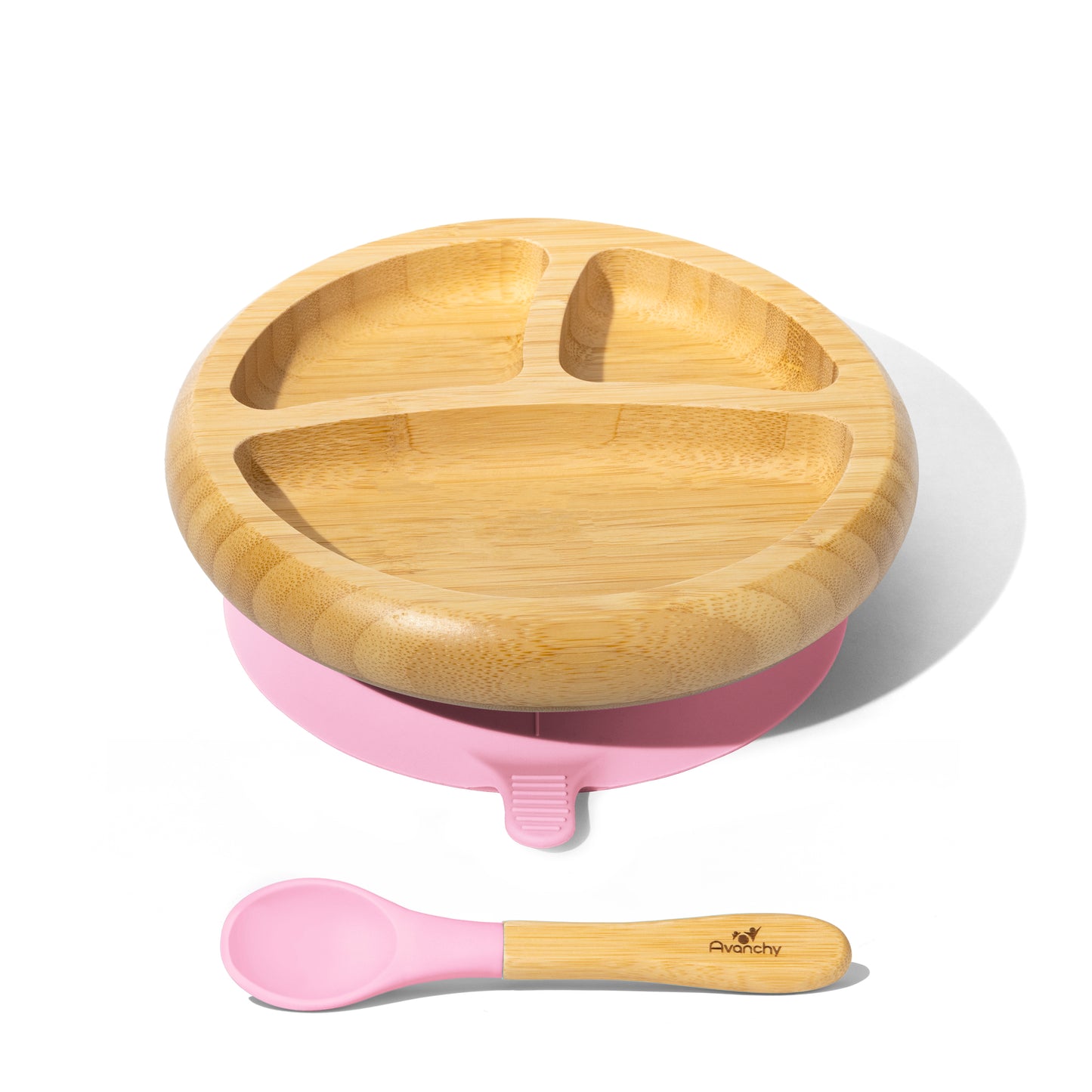 Bamboo Baby Plate with Suction + Spoon