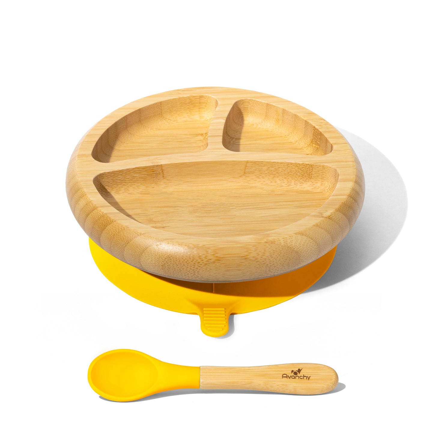 Bamboo Baby Plate with Suction + Spoon
