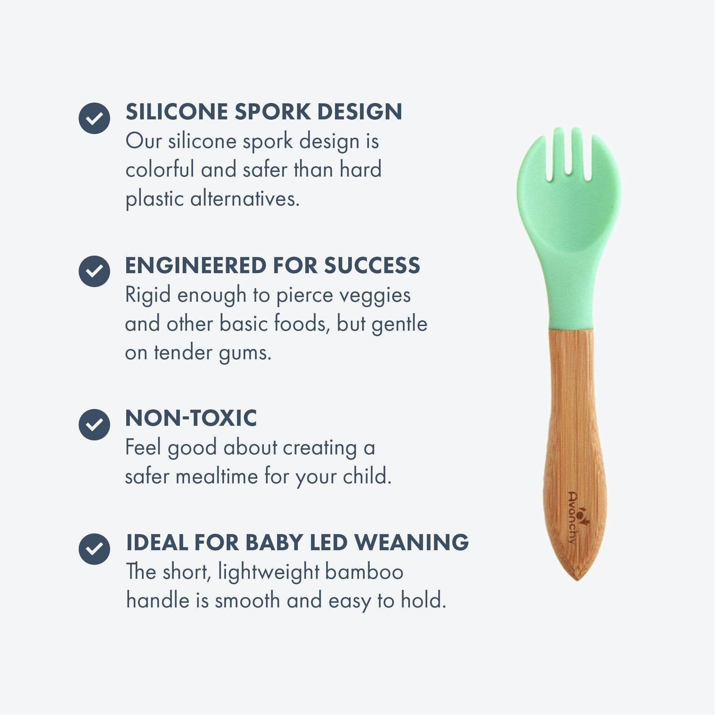 Bamboo Baby Forks - 2 Pack