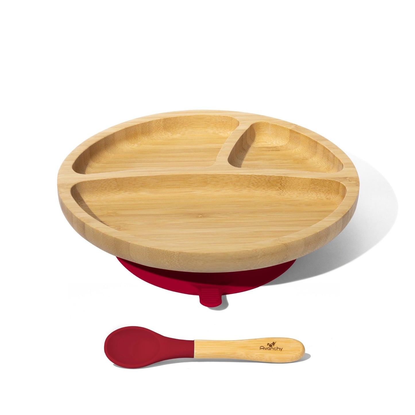 Bamboo Toddler Plate with Suction + Spoon