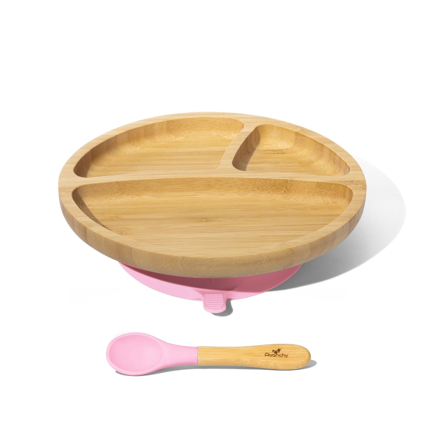 Bamboo Toddler Plate with Suction + Spoon